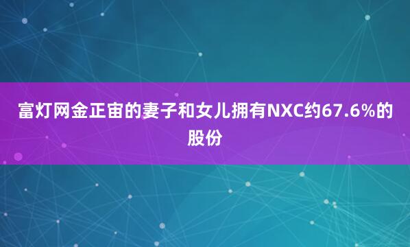 富灯网金正宙的妻子和女儿拥有NXC约67.6%的股份