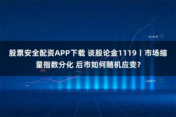 股票安全配资APP下载 谈股论金1119丨市场缩量指数分化 后市如何随机应变？